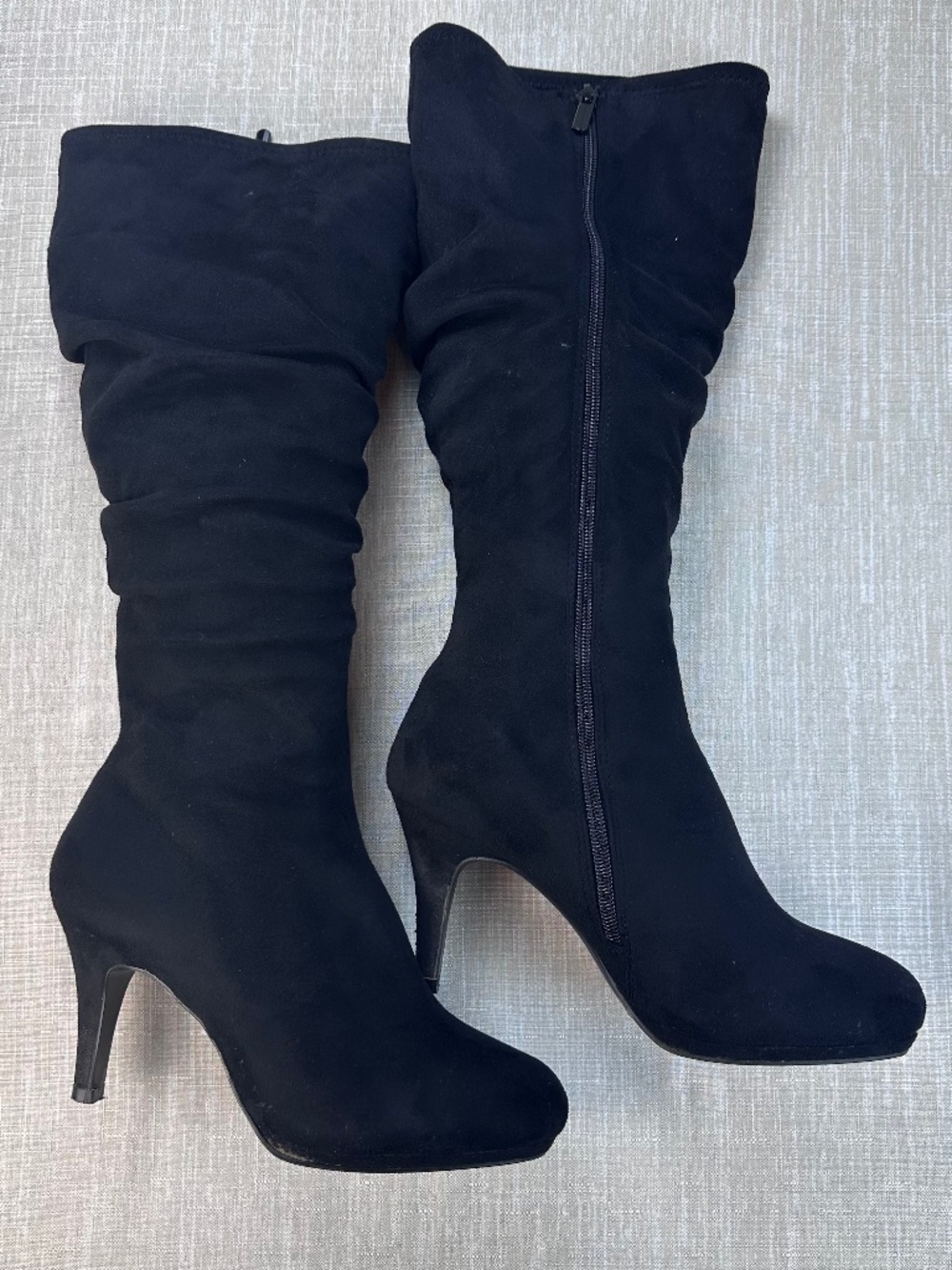 Impo Tail Black Stretch Knit Knee High Tall Boots Women's 7 M